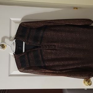 Women's tunic style blouse.  Size M, White House Black Market. Leopard print.